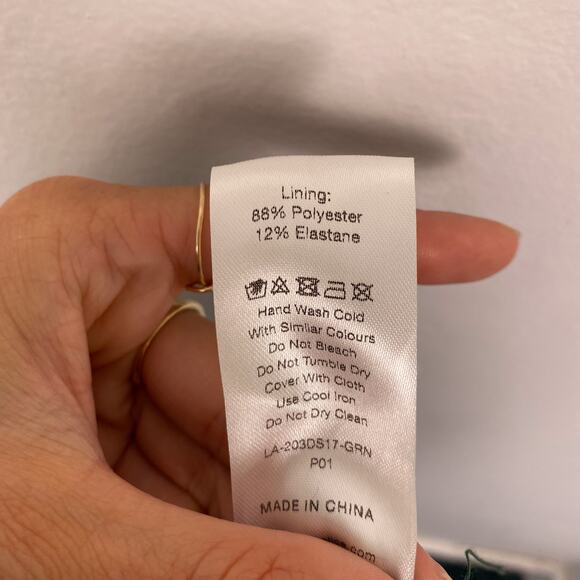 NWT Lavish Alice Satin Cowl Ruched Cocktail Dress in Emerald 6 - Picture 8 of 8